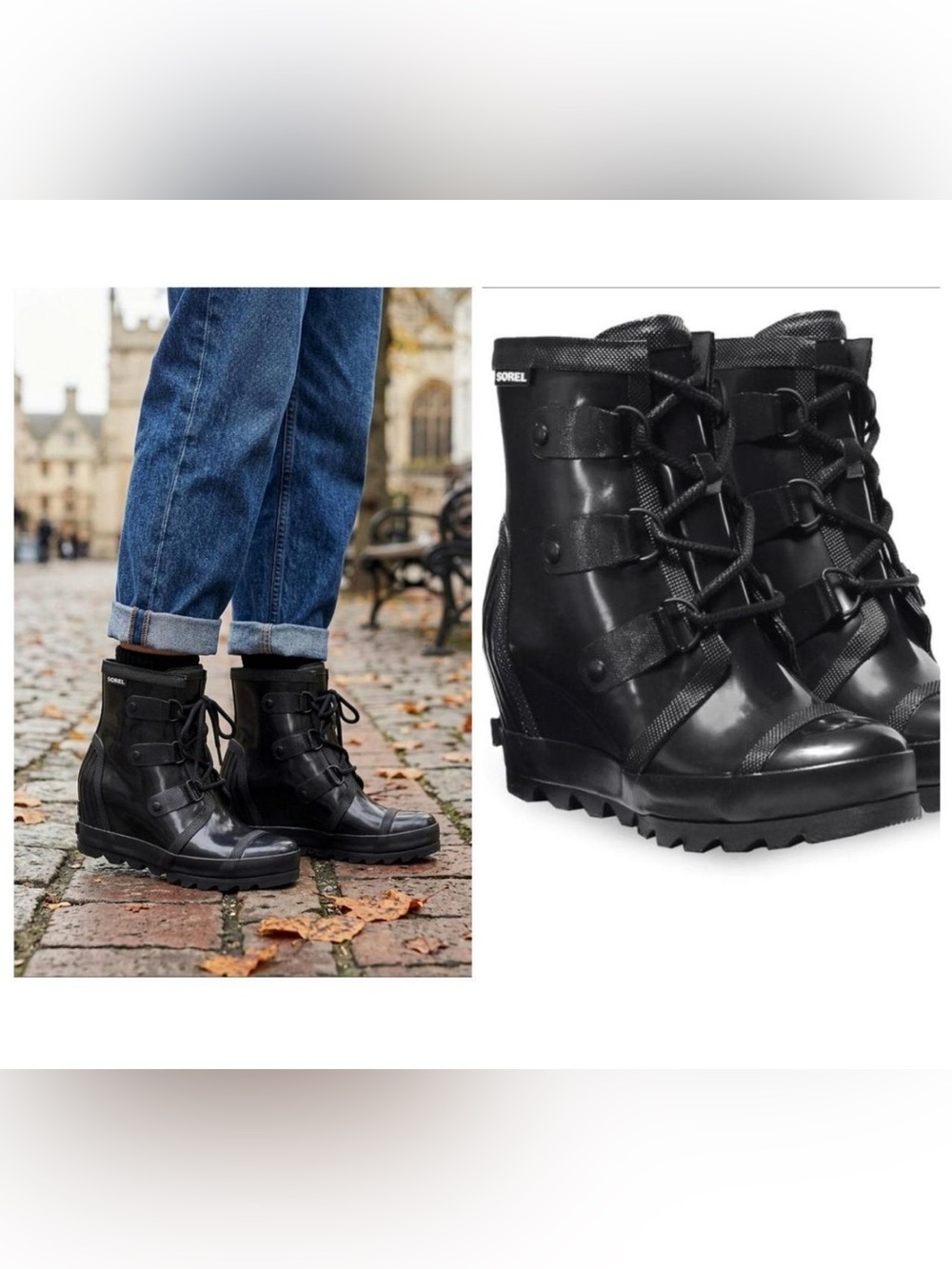 Sorel Joan Rain Wedge Boots